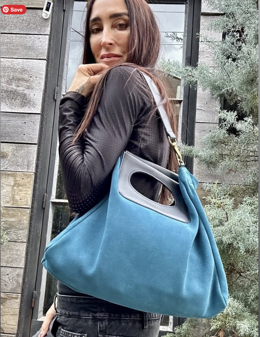 The Cass Clutch — Cassie | Tahoe Blue Suede